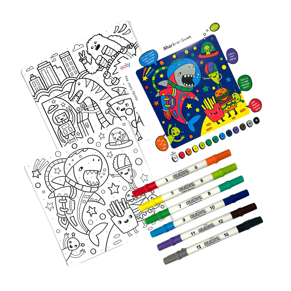 Colortopia Color By Number Paint Marker Kit - Epic Adventures