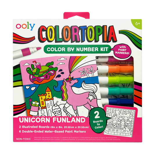 Colortopia Color By Number Paint Marker Kit - Unicorn Funland