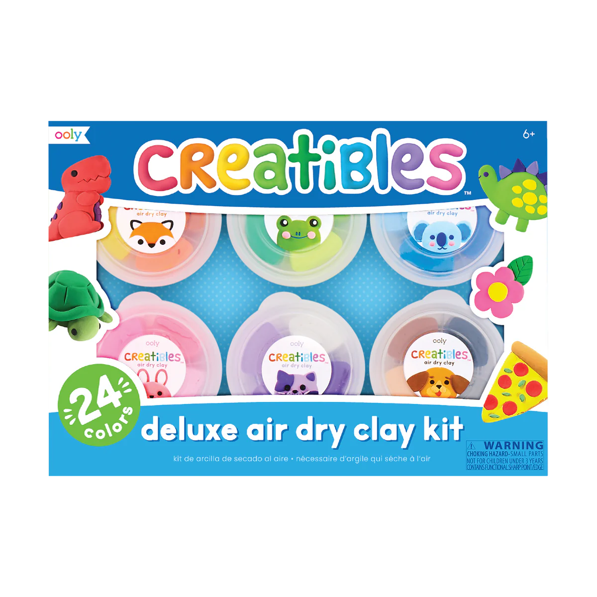 Creatibles Deluxe Air Dry Clay Kit - Set of 24 Colors