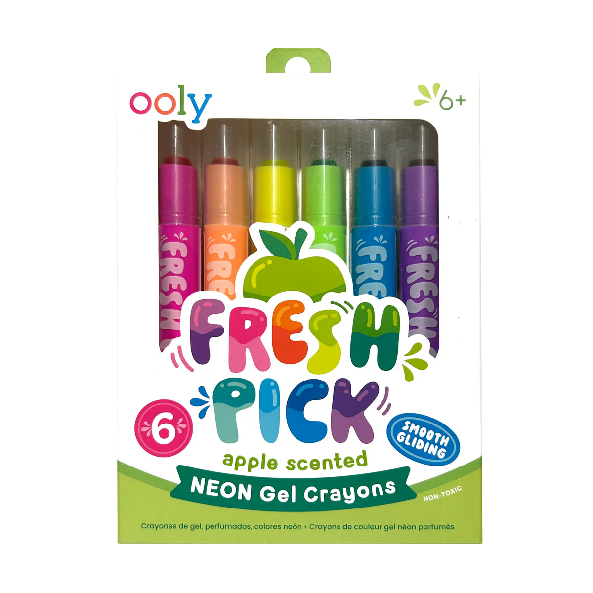 Fresh Pick Apple Scented Gel Crayons - Set of 6