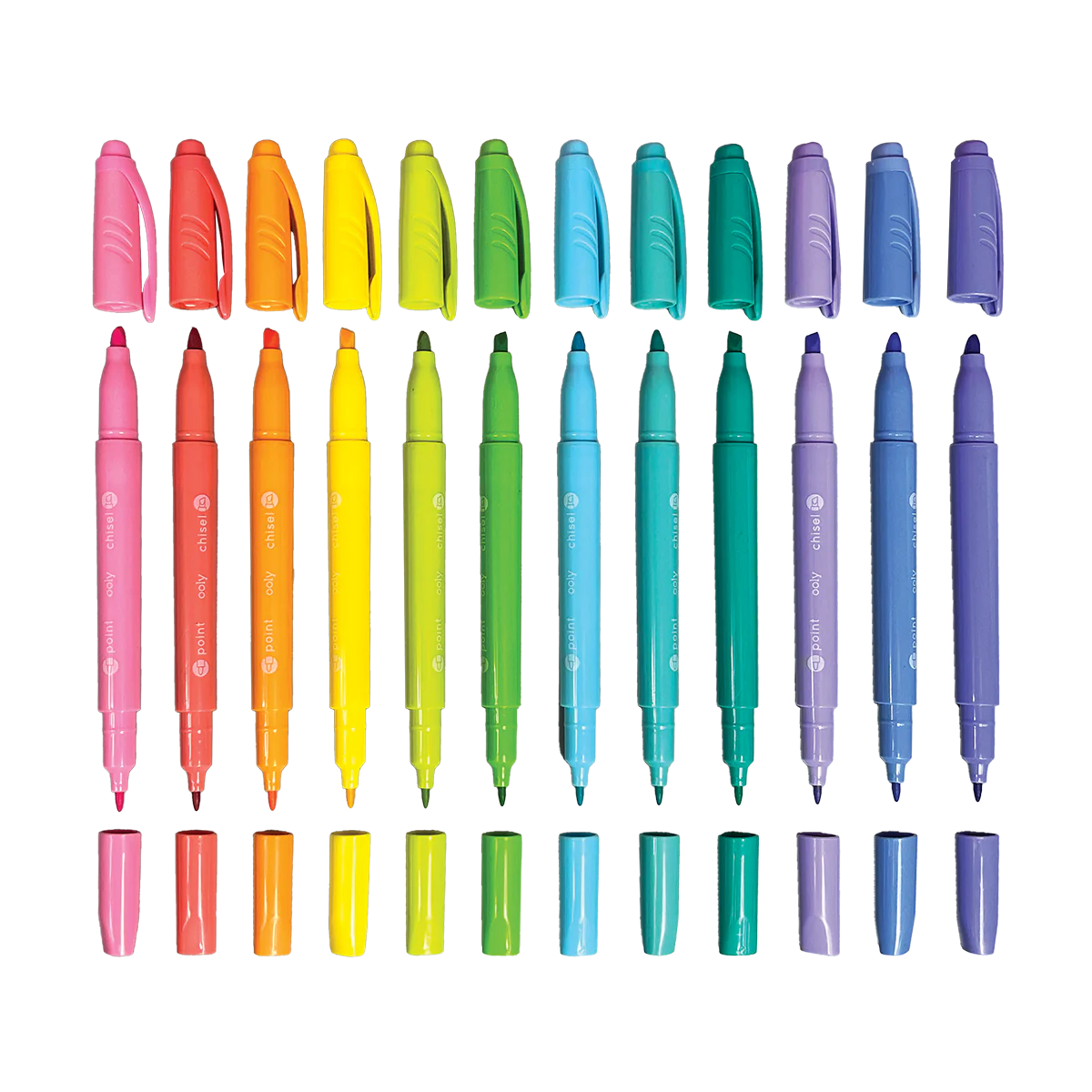 Pastel Hues Dual Tip Markers - Set of 12