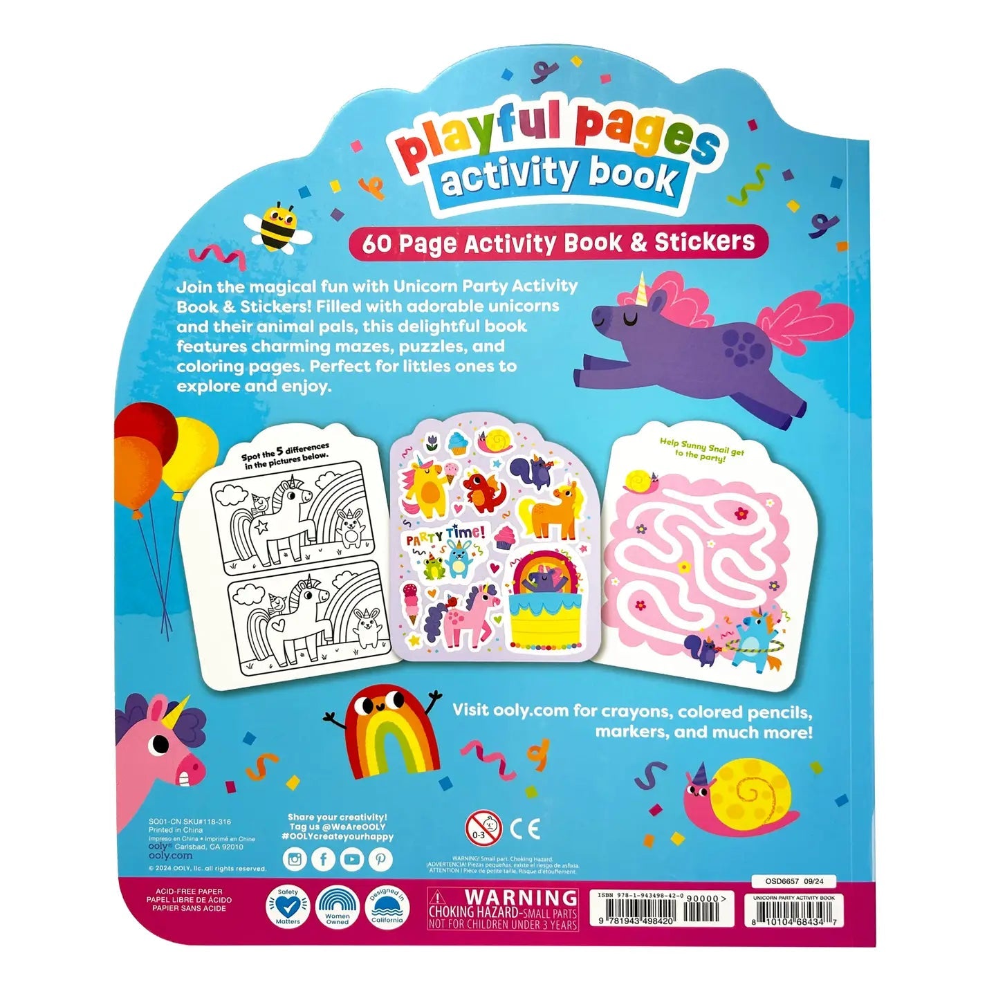 Playful Pages Activity Book - Unicorn Party!