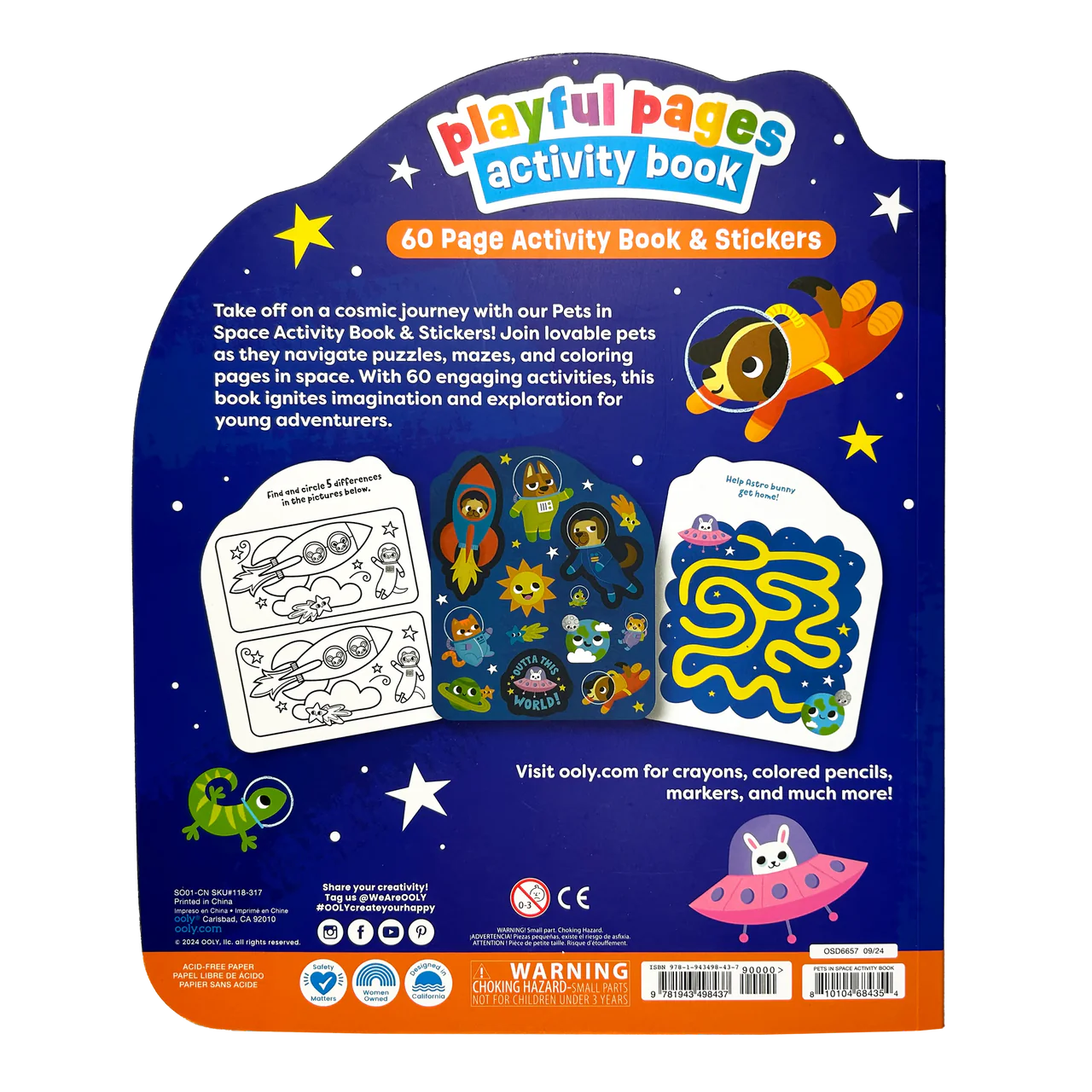 Playful Pages Activity Book - Pets in Space!