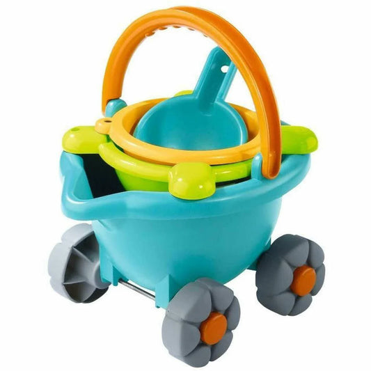 Sand Bucket Scooter 4 Piece Nesting Beach Toy Set