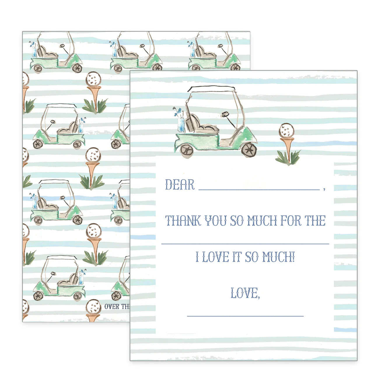 Children's Golf Thank You Notecards