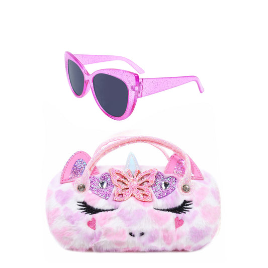 Miss Gwen Unicorn Plush Sunglasses and Case