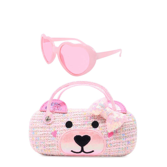 Miss Winny Teddy Tweed Sunglasses and Case