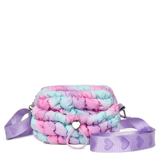 Quilted Scrunchies Mini Drawstring Crossbody Bag, Jelly Ombre Scrunch