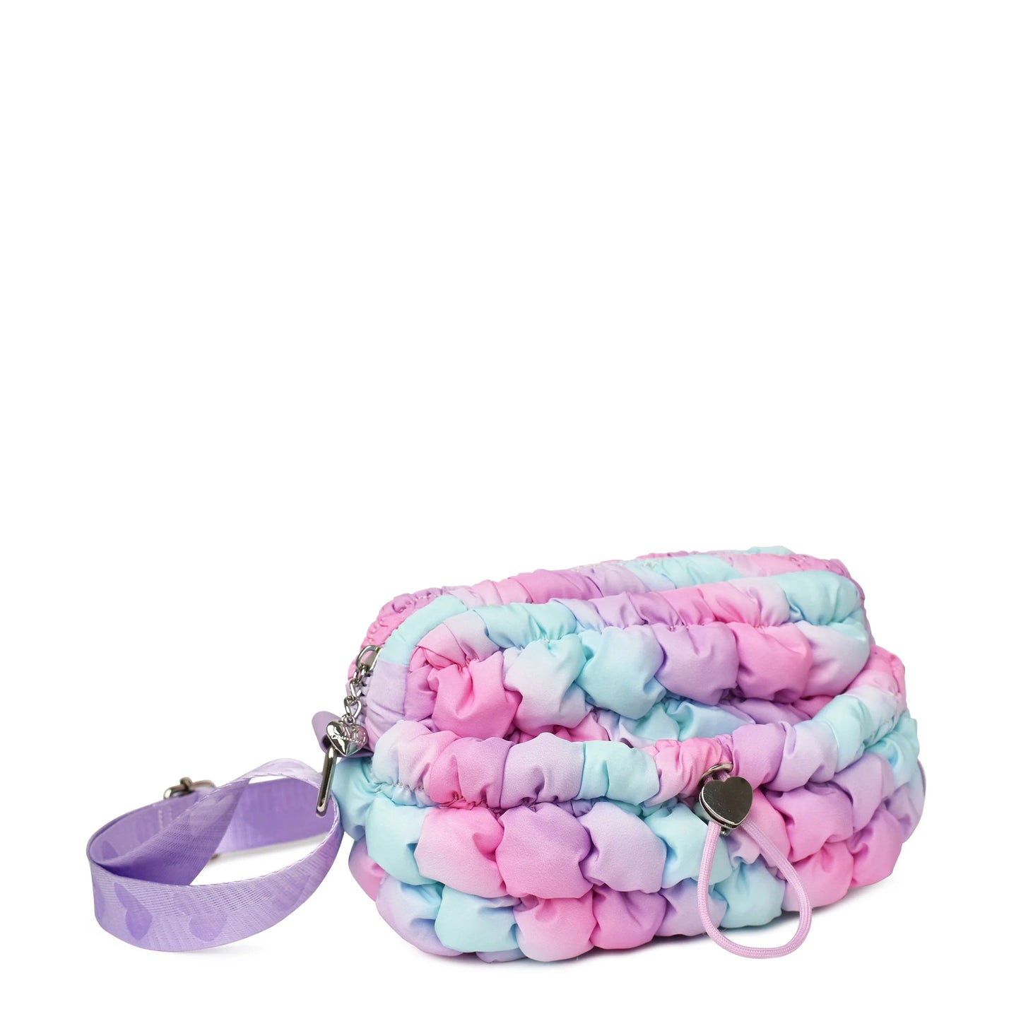 Quilted Scrunchies Mini Drawstring Crossbody Bag, Jelly Ombre Scrunch