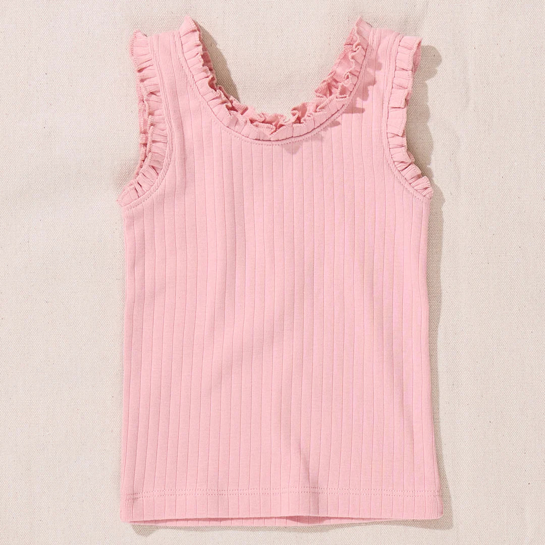 Joy Ruffle Tank, Pink