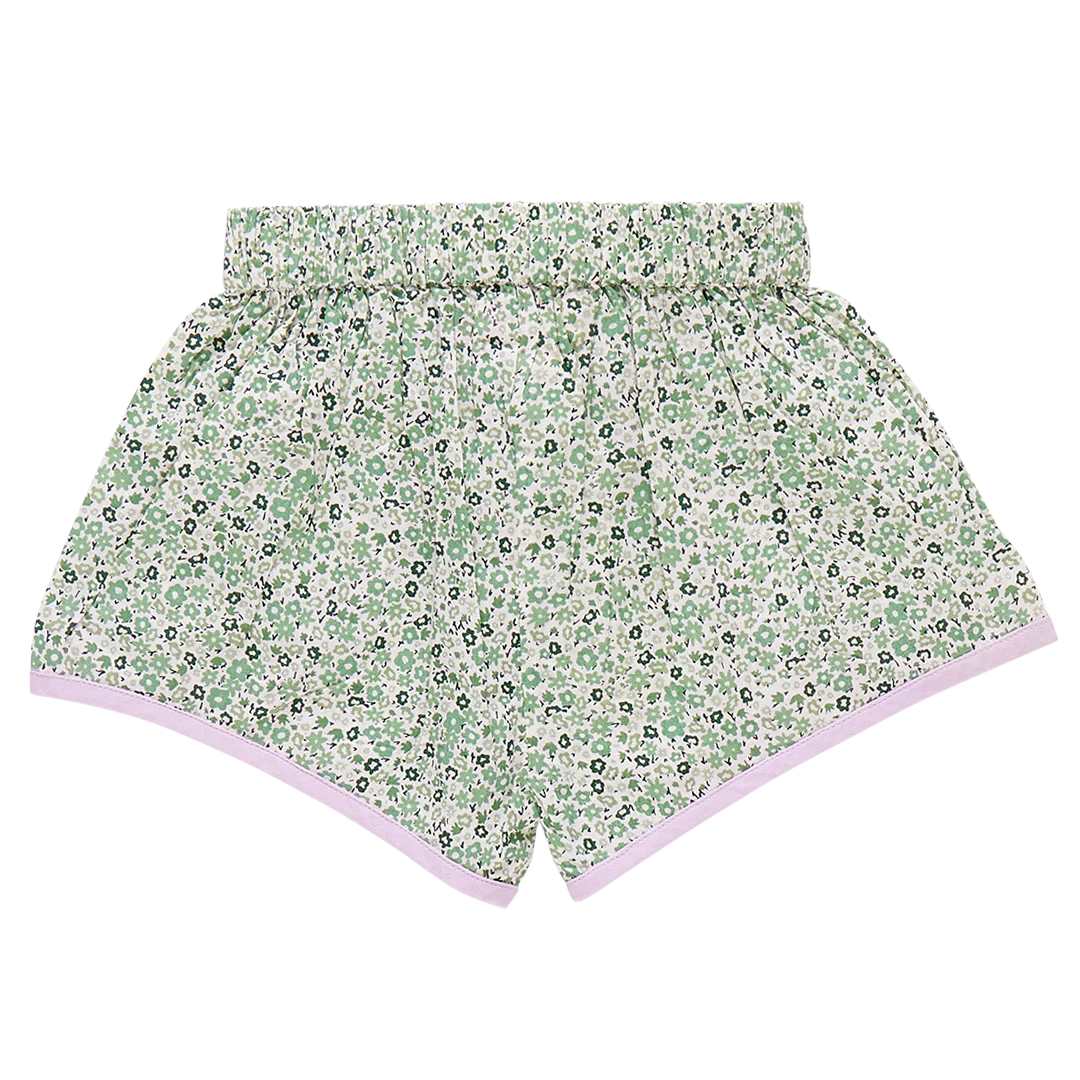 Girls Millie Short - Green Mini Ditsy