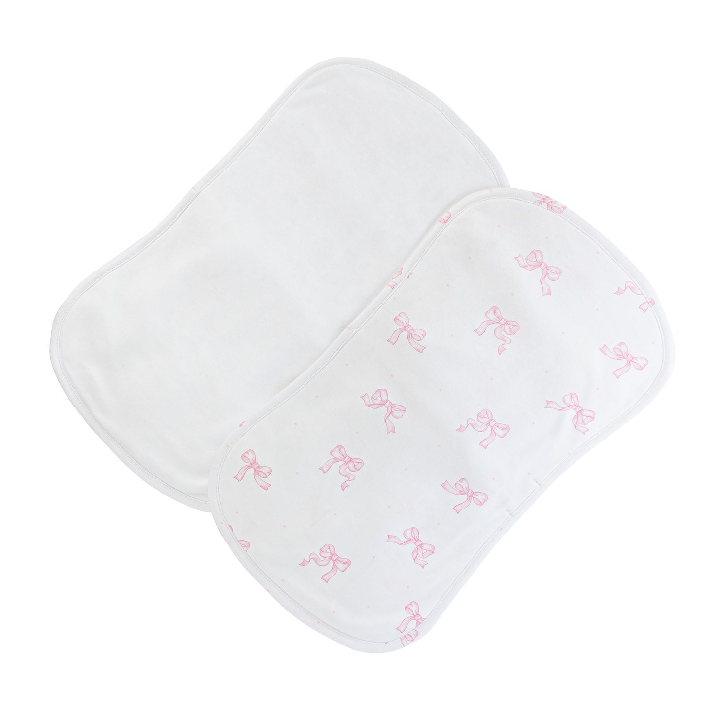 Pretty Bows Pink Printed Burp Cloth Set