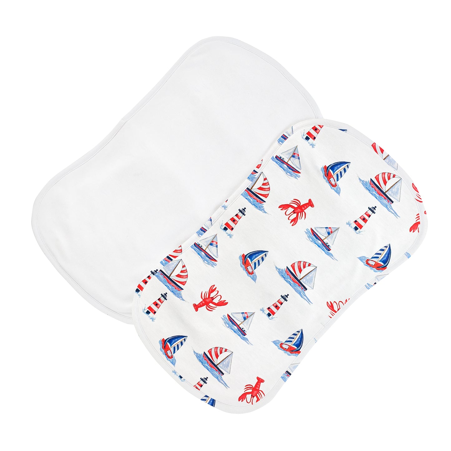 Sailing in Summer Printed Burp Cloth Set