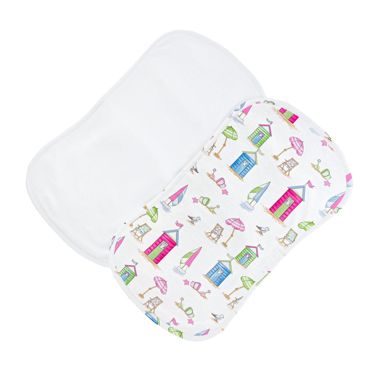 Let’s Go To The Beach Printed Burp Cloth Set