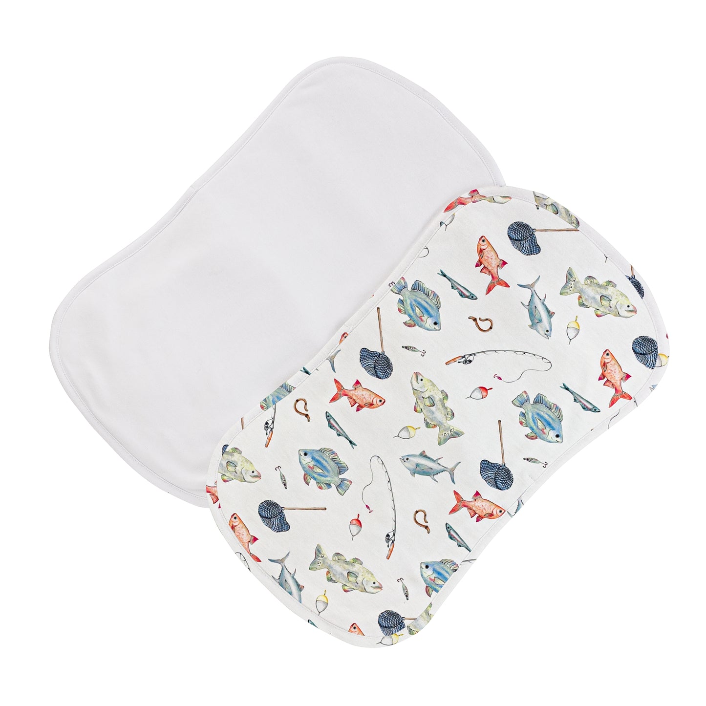 Fishing Day Printed Burp Cloth Set