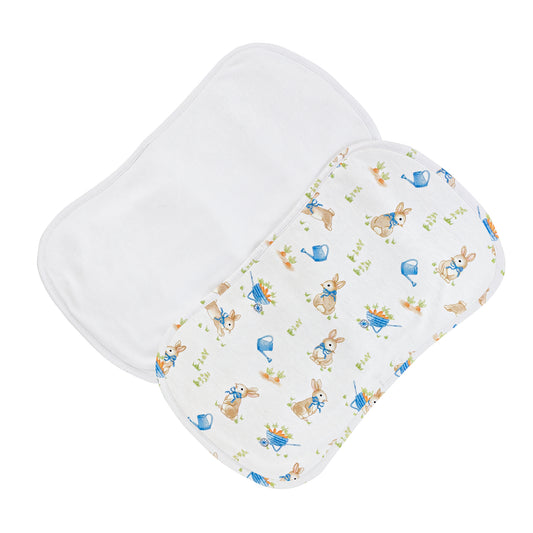 Bunnies Garden Printed Burp Cloth Set