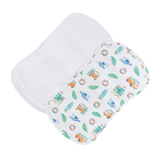 Surfing Printed Burp Cloth Set