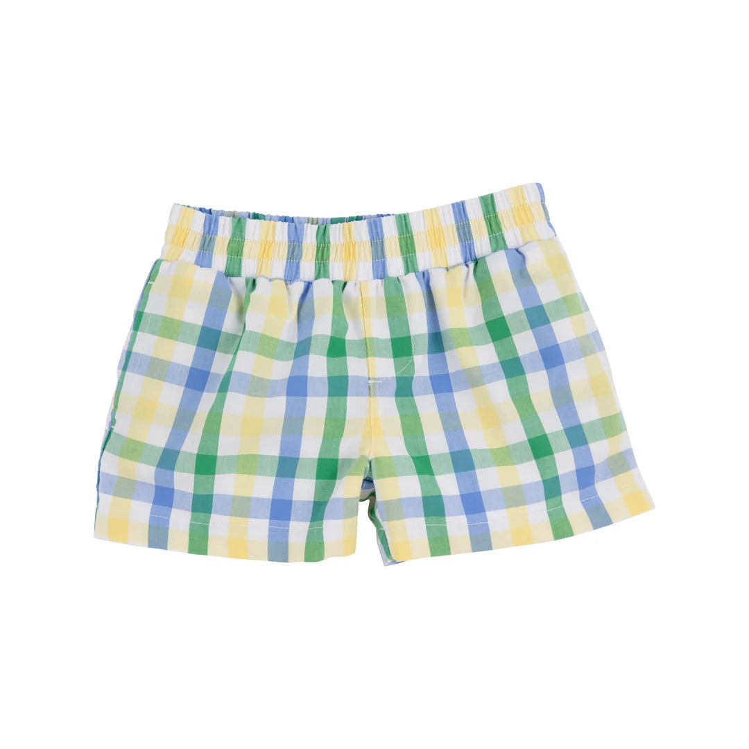 Sheffield Shorts, Polo Field Plaid with Barbados Blue Stork