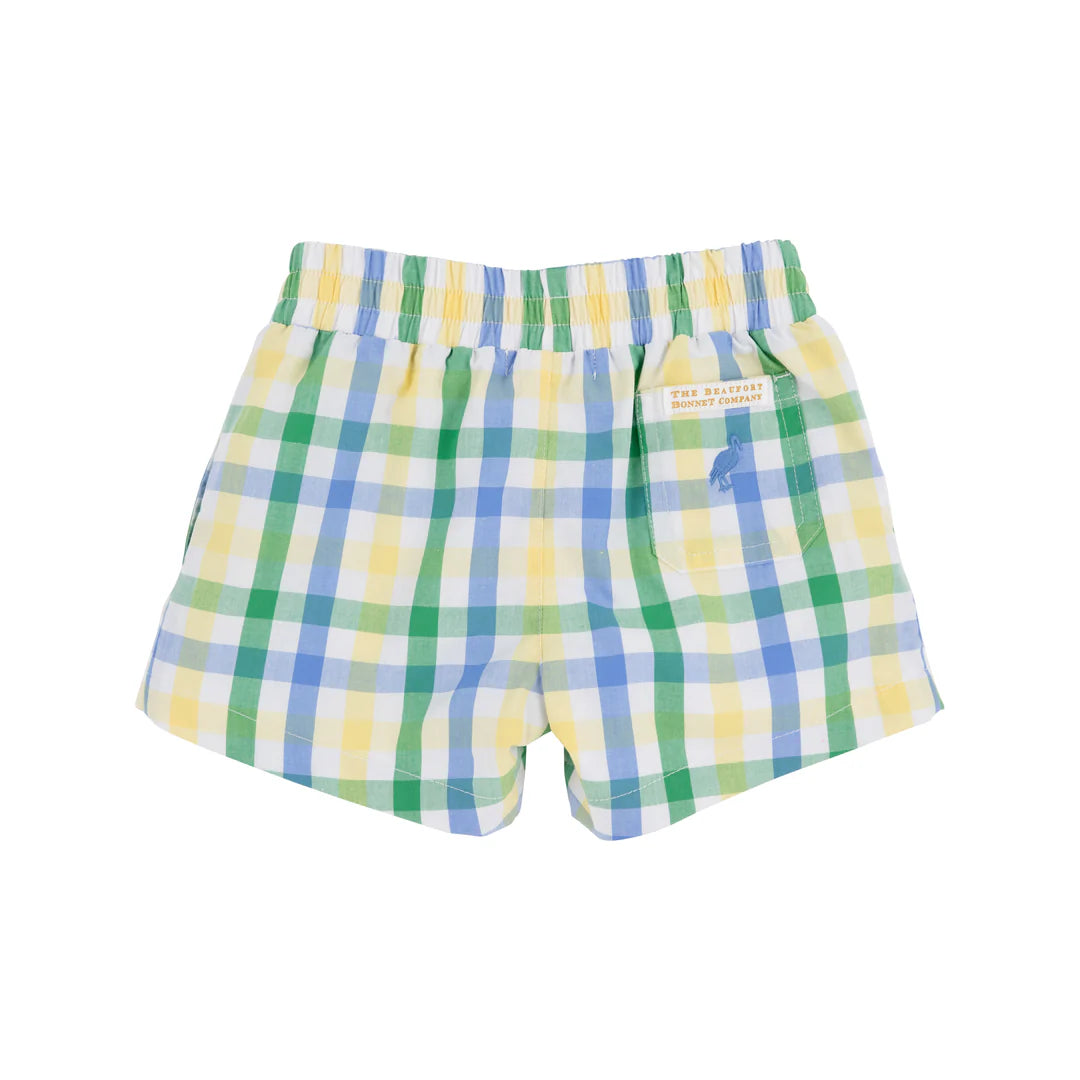 Sheffield Shorts, Polo Field Plaid with Barbados Blue Stork