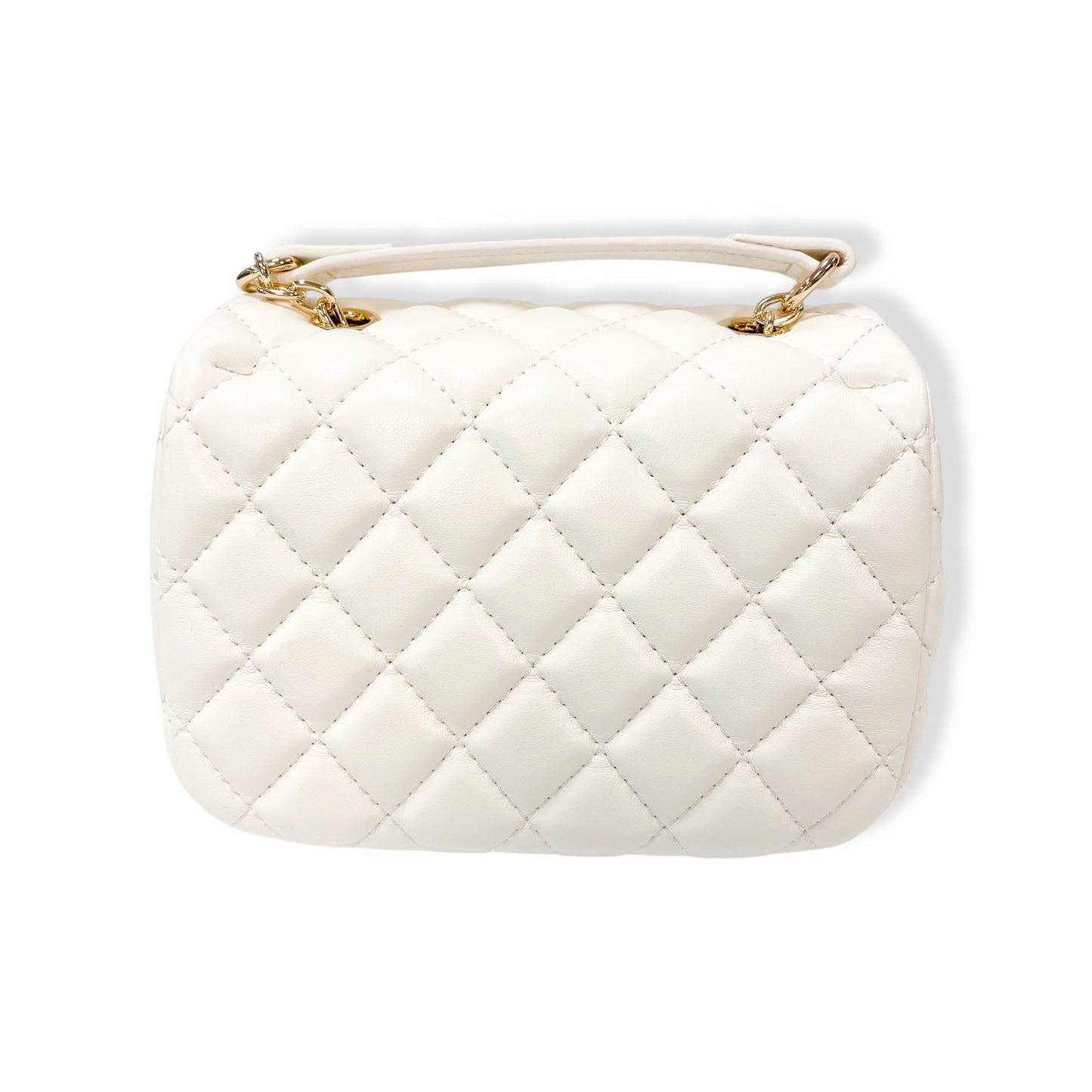 Colorful Gems Quilted Purse, Cream