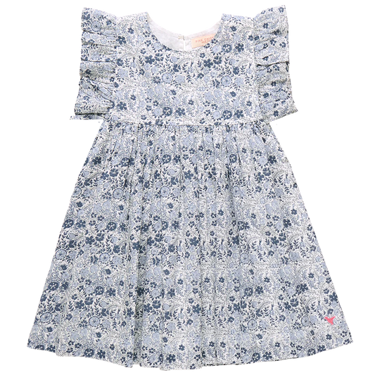 Girls Sarita Dress - Blue Verbena Floral