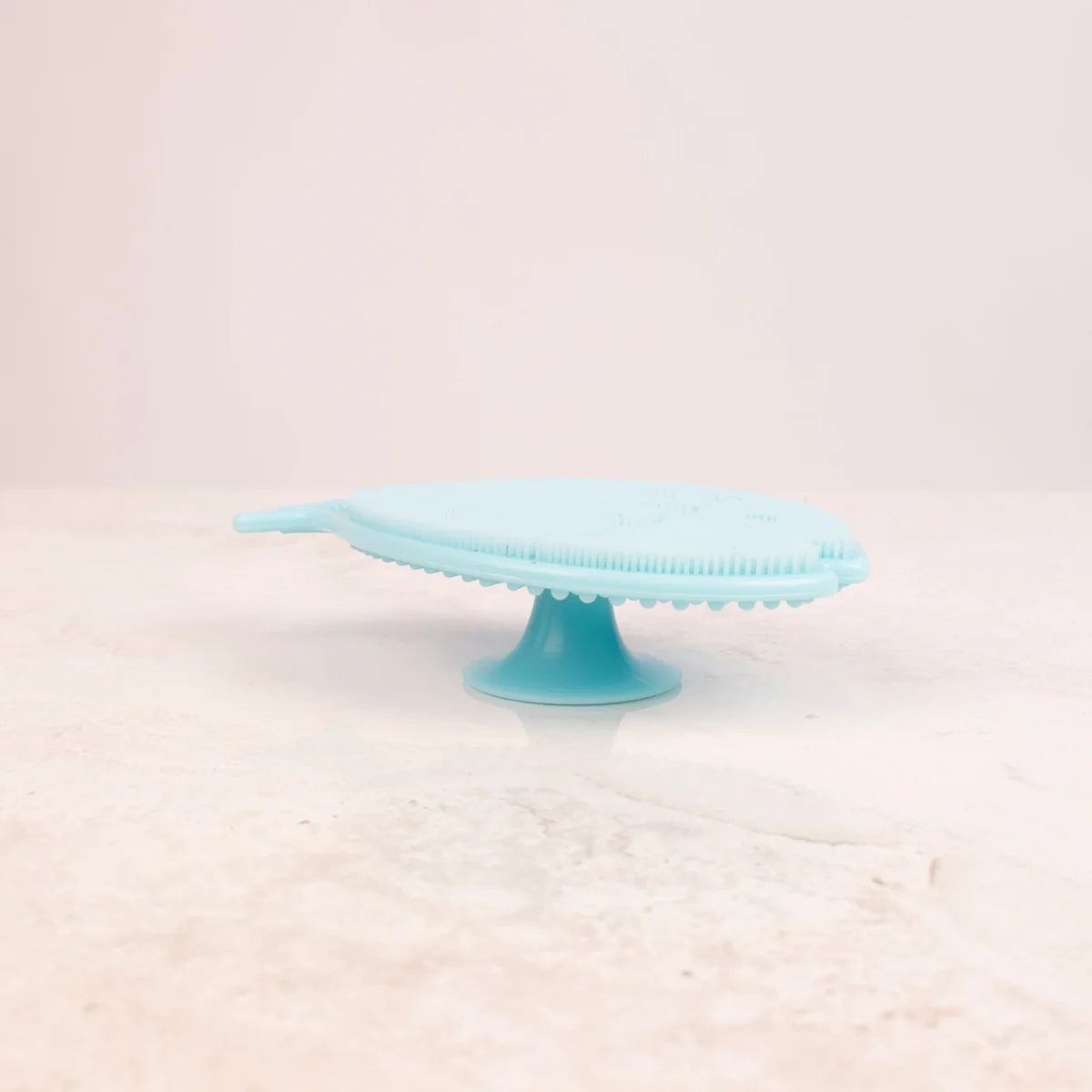 Silicone Mini Fish Scrub / Cradle Cap Brush, Aqua