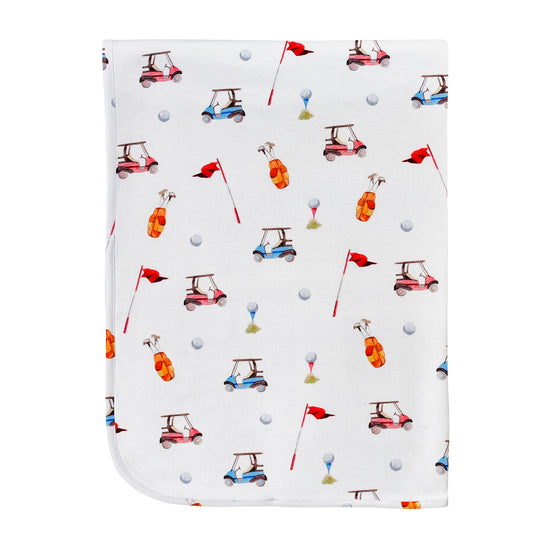 Golf Printed Receiving Blanket