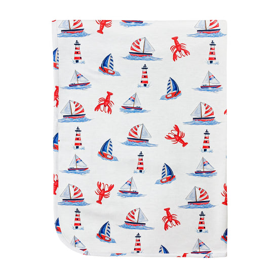 Sailing in Summer Printed Receiving Blanket