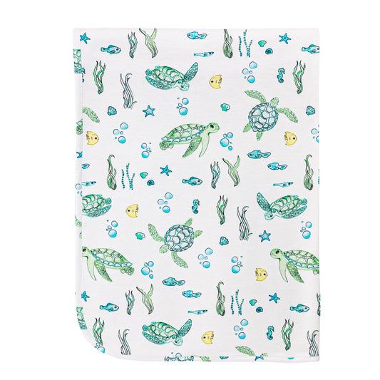 Sea Turtles Printed Receiving Blanket