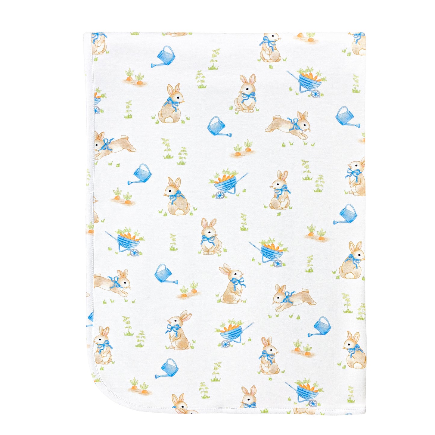 Bunnies Garden Printed Receiving Blanket