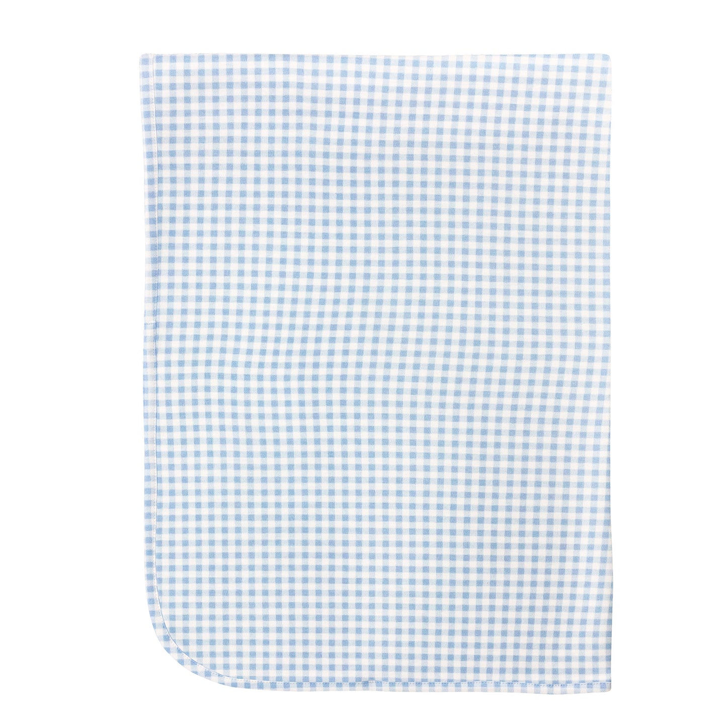 Blue Mini Checks Printed Receiving Blanket