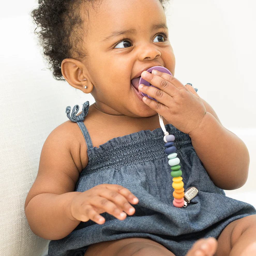 Rainbow Multi Pacifier Clip