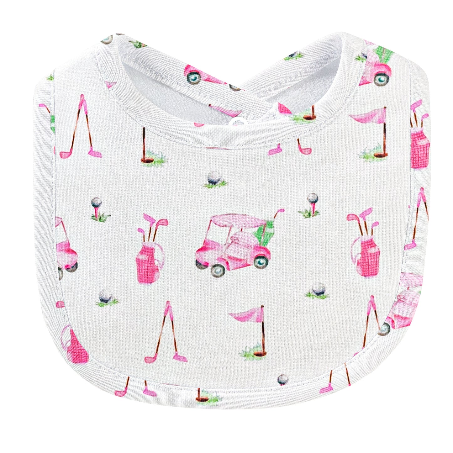 Pink Golf Printed Bib