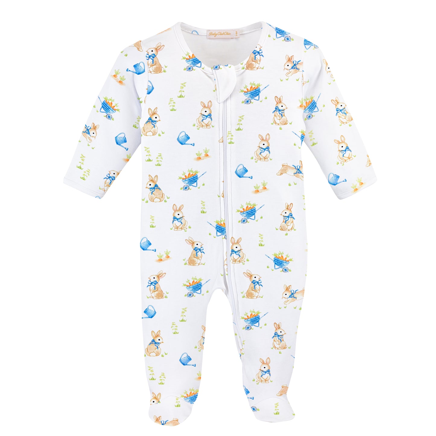 Bunny’s Garden Printed Zipped Footie