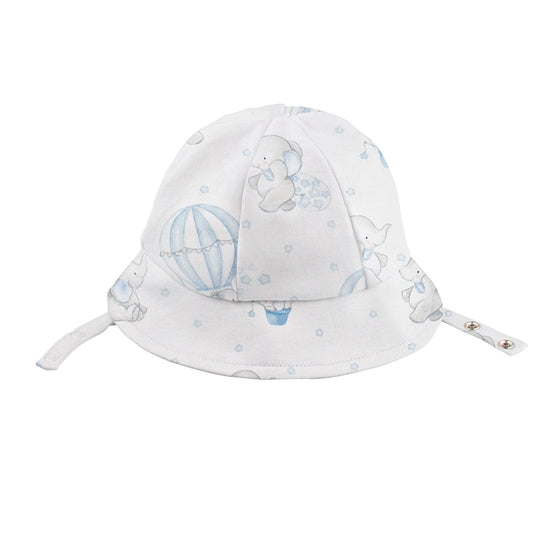 Dreamy Air Balloons Blue Printed Sun Hat