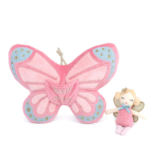 BUTTERFLY TOOTH FAIRY PILLOW AND DOLL SET