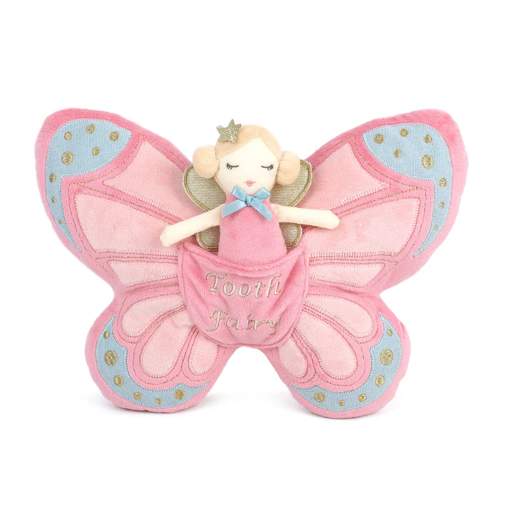 BUTTERFLY TOOTH FAIRY PILLOW AND DOLL SET