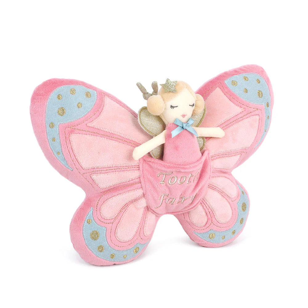 BUTTERFLY TOOTH FAIRY PILLOW AND DOLL SET