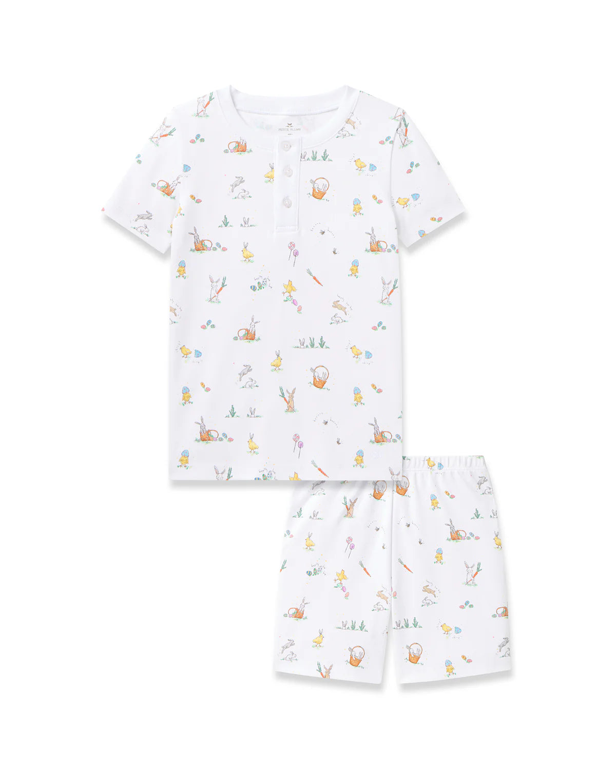 Kid's Pima Snug Fit Short Set in Easter Frolic