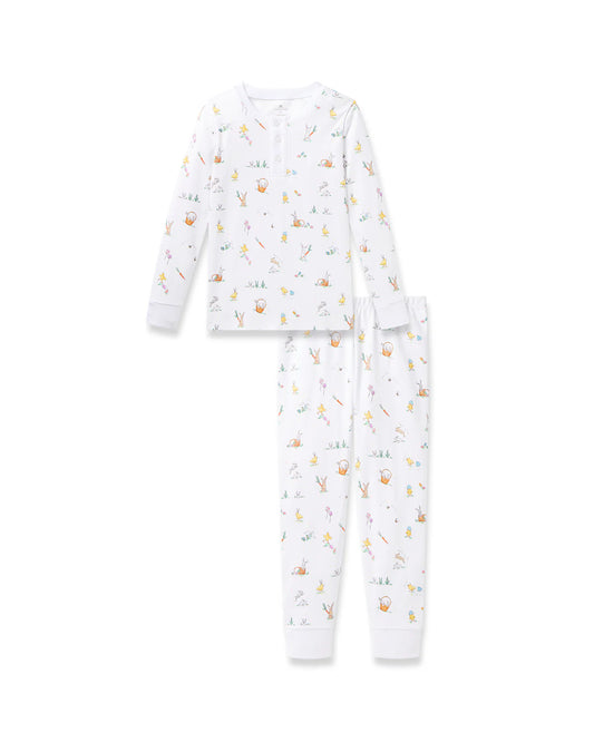 Kid's Pima Snug Fit Pajama Set in Easter Frolic