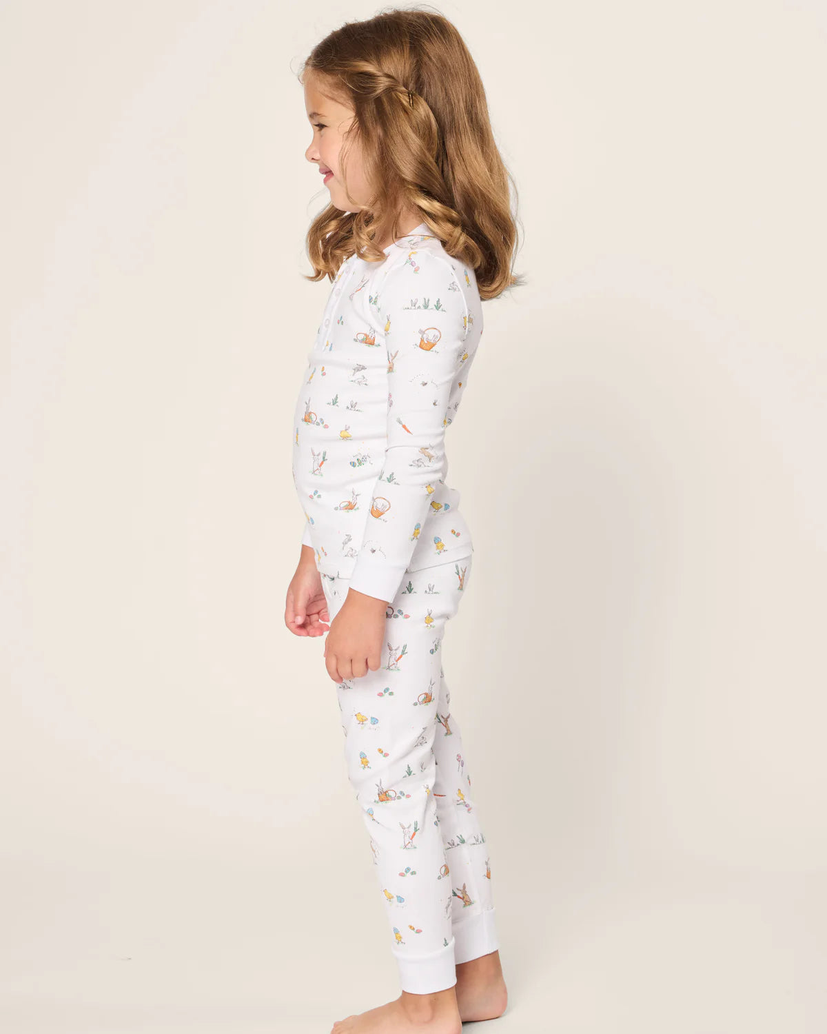 Kid's Pima Snug Fit Pajama Set in Easter Frolic