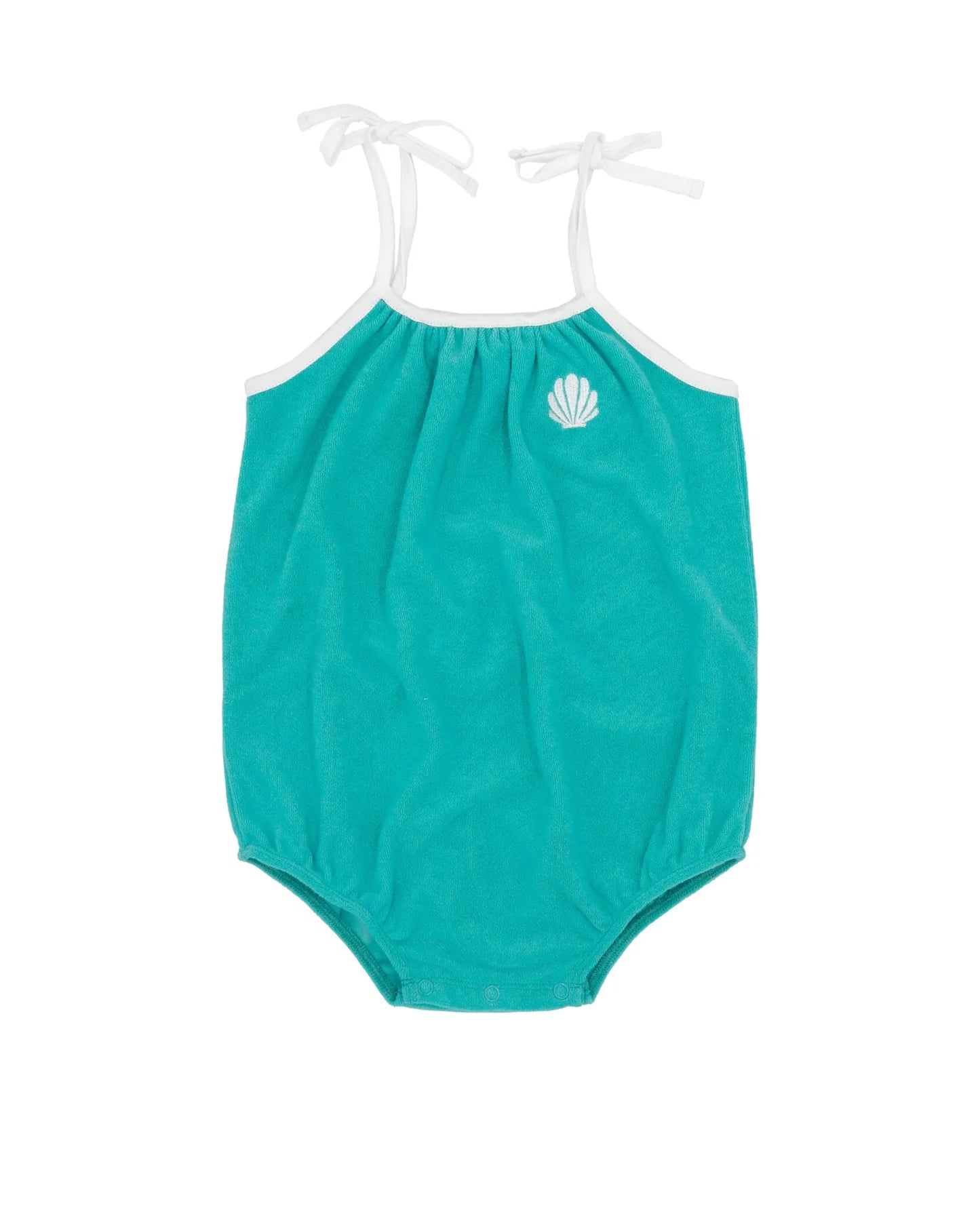 Poolside Terry Romper, Pool Blue