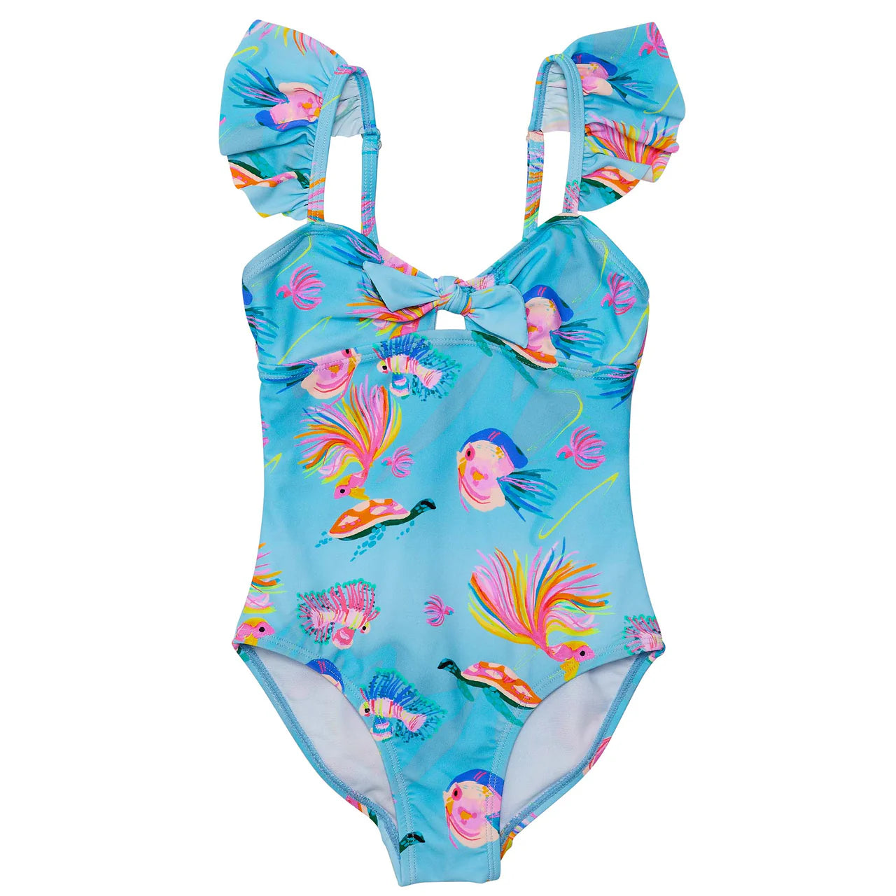 Kaleido Fish Sustainable Frill Swimsuit