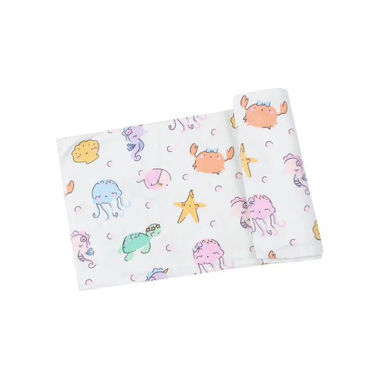 Swaddle Blanket, Cute Sea Creatures