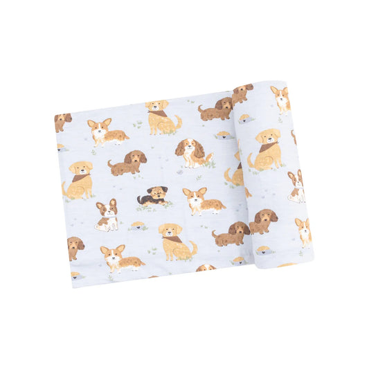 Swaddle Blanket, Best Friends Blue