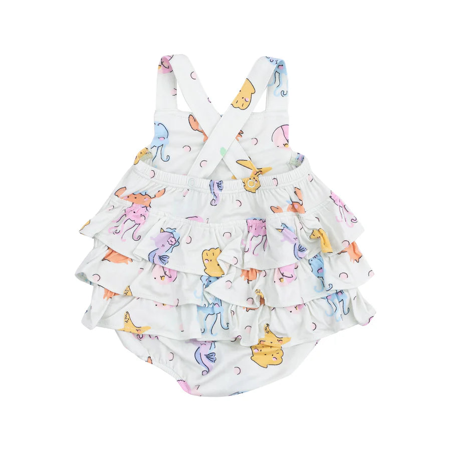 RUFFLE SUNSUIT - CUTE SEA CREATURES