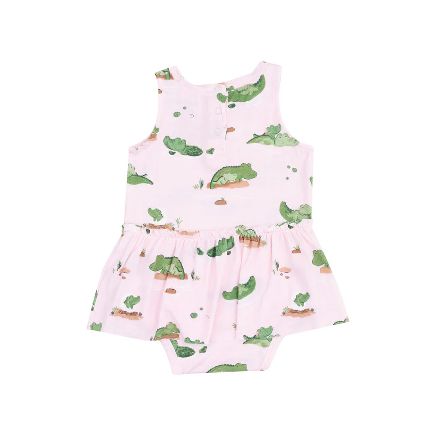 BODYSUIT WITH SKIRT - ALLIGATOR PINK