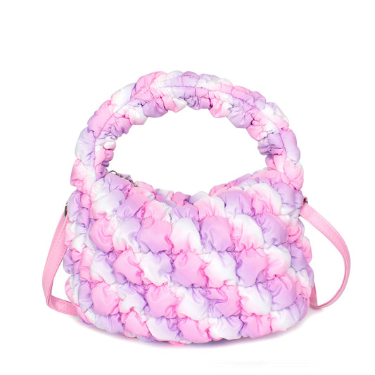 Quilted Scrunchies Mini Hobo Crossbody Bag, Candy Ombre Scrunch