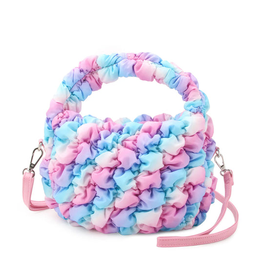 Quilted Scrunchies Mini Hobo Crossbody Bag, Icy Ombre Scrunch