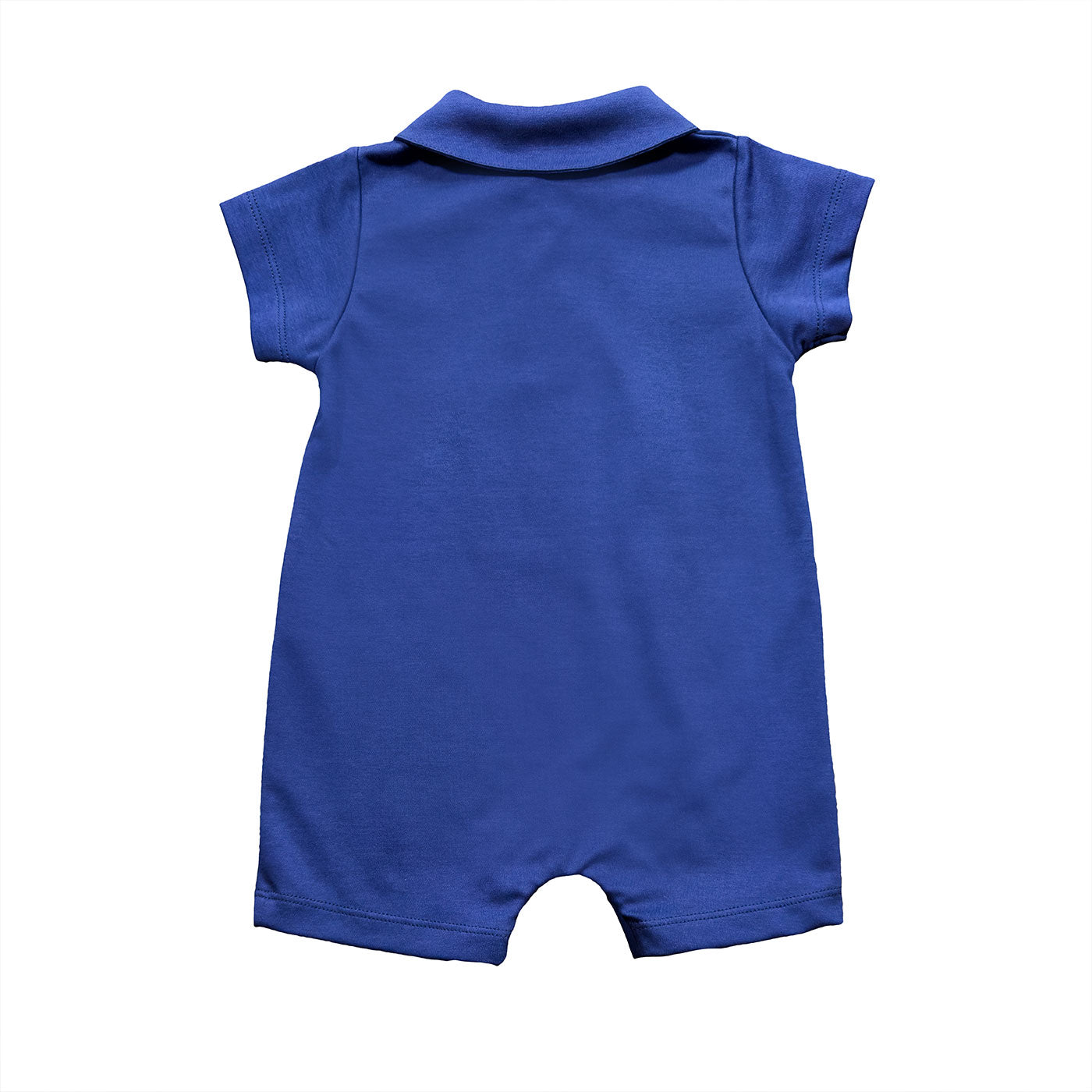 Pima Polo Romper, Navy